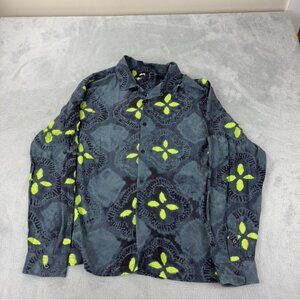 Stussy Men's Size Large Sonoma Camp Collar Printed Crepe Shirt 100% Rayon